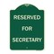 Signmission Reserved for Secretary Heavy-Gauge Aluminum Architectural Sign, 24" x 18", G-1824-23173 A-DES-G-1824-23173 - alternate 1